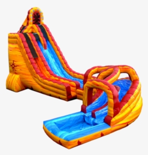 27 Ft Lava Twist Water Slide - Lava Twist Water Slide