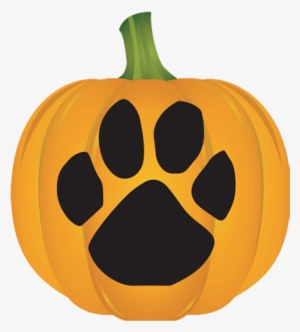 Paw Print Pumpkin - Paw Print Jack O Lantern