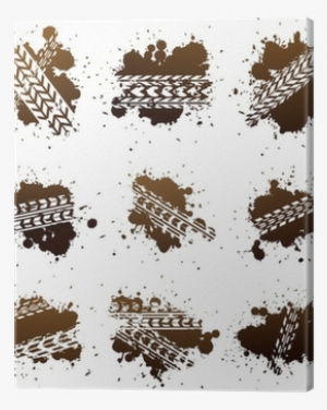 Tire Track Vector Illustration Canvas Print • Pixers® - Mud Bog Clip Art