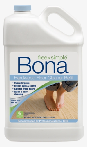 Hardwood Cleaner Refill - Bona 160oz Free & Simple Hardwood Floor Cleaner