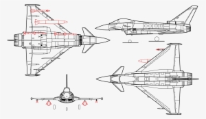 Eurofighter Typhoon Line Drawing - Ef Typhoon Blueprint