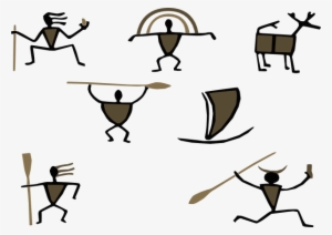 Small - Caveman Drawings Clip Art