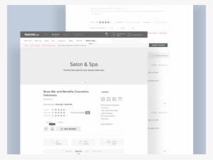 Salon Detail Wireframe