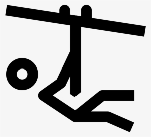 This Icon Depicts Ziplining - Icone Tyrolienne Png