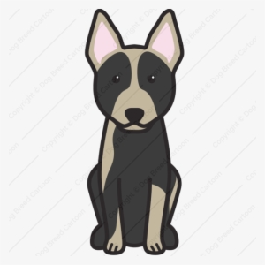 Australian Cattle Dog Cartoon - Australischer Vieh-hundecartoon Karte
