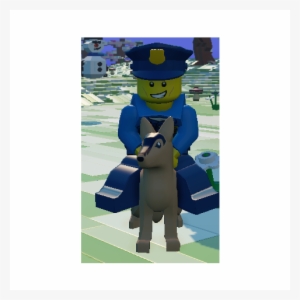 Policeman Riding A Dog - Dog