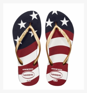 Slim Wavy Usa Flag Sandals - Chinelo Havaianas Estados Unidos