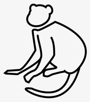 Monkey - Line Art