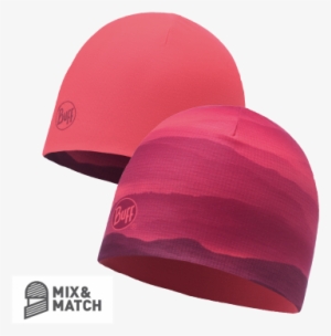 Reversible Hat Soft Hills Pink Fluor - Buff Hat Knitted Buff