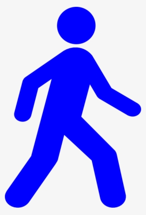 Walking Man Blue Clip Art - Walking Icon Png Blue