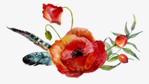 Flower Clipart Watercolor Painting Poppy Drawing Watercolour - Poppy Flower Watercolor Png