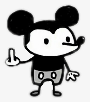 Mickey Mickeymouse Fuckoff Middlefinger Drawing Popular - Cute Quote Wallpaper Iphone