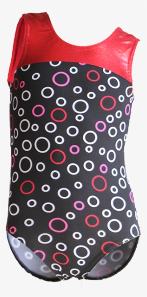 Black Red Bubbles Front - Maillot