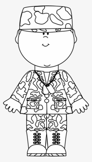 28 Collection Of Army Man Clipart Black And White - Black And White Army Uniform