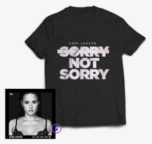 Black Sns Tee Super Digital Album - Demi Lovato Sorry Not Sorry Merch