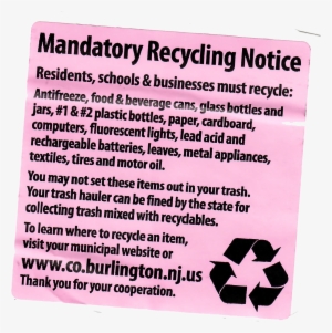 Mandatory Recycling Service - Recycling