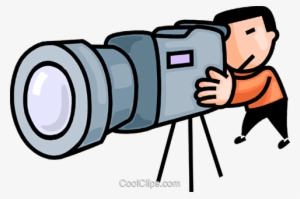 Camera Man Royalty Free Vector Clip Art Illustration - Video Camera