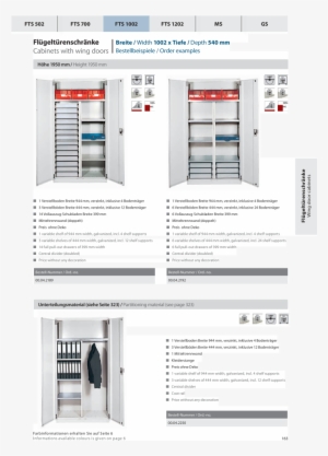 Lokoma Catalog Drawer Systems Workbenches Wingdoor - Mat.-/kleiderschrank Mk 1000 3böden,1hutb.,1rohr,1trennw.