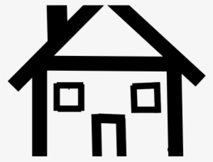 Stick Figure House - Clip Art