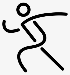 Walker Or Runner Sportive Stick Man Icon Free Download - Hombre De Palo Corriendo