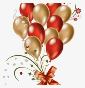 Golden Clipart Real Balloon - Red And Gold Balloons Png