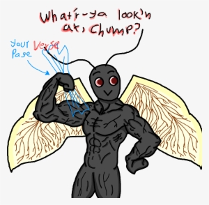 Muscles69 - Mothman Cartoon
