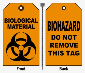 Biological Material Back Reads - Biohazard Sign