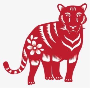 Tiger 2010, 1998, 1986, 1974, 1962, - Chinese Zodiac Animals Paper Cutting