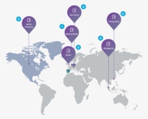 Invest Cryptocurrency Into Something Real - World Map Flat No Background