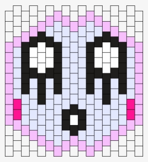 Pastel Suprised Mask Bead Pattern - Mask