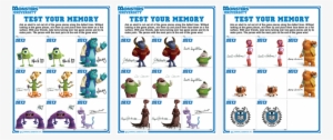Monsters University Printable Memory Game