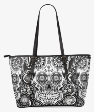 Sugar Skull Leather Tote Bag/large - Cafepress Skull Throw Pillow