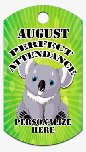 Koala Bear Perfect Attendance August - Cute Koala Bear Cartoon