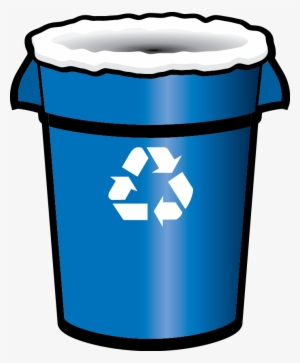 Recycle Clipart Recycling Container - Blue Recycle Bin Png