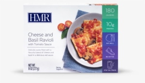 Picture Of Cheese & Basil Ravioli With Tomato Sauce