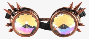 Retro Spiked Kaleidoscope Goggles-onelove Rave Life - Sunglasses
