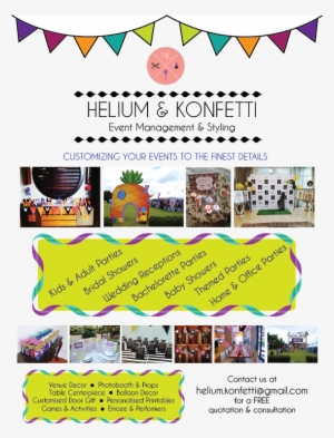 Helium & Konfetti Is The Right Place To Come To And - Flyer
