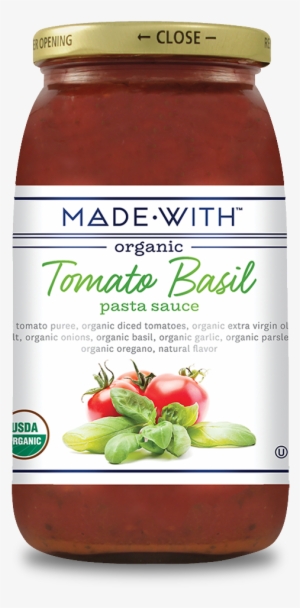 Made With Pasta Sauce, Organic, Tomato Basil - 25 Oz
