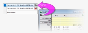 Scn On Off - Cell Notation