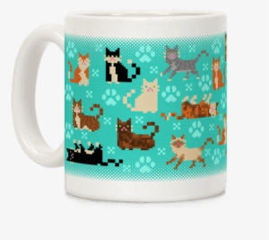 Cute Pixel Kitty Cats Coffee Mug - Cat