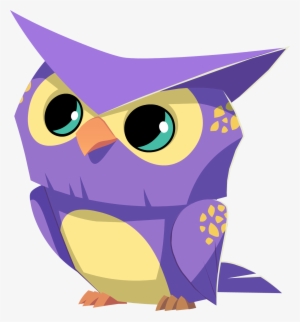 Purple And Yellow Owl - Yellow