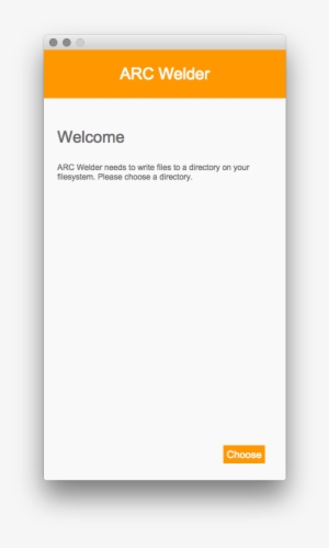 Arc Welder's Welcome Screen - Android