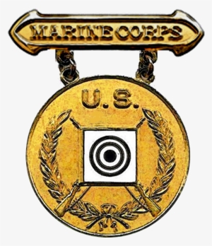 Former Usmc Gold Rifle Marksmanship Competition Badge - Marine Corps Rifle Matches