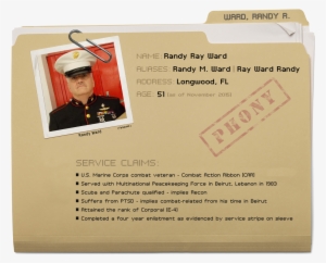 Randy Ray Ward Us Marine Corps Combat Veteran, Recon, - Marine Wall Of Shame