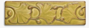 Ginkgo Border From Motawi Tileworks, A Classic Arts - Brass
