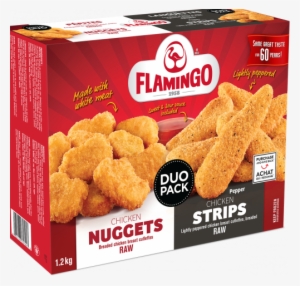 Duo Of Chicken Nuggets And Chicken Pepper Strips - Flamingo Uncooked Breaded Chicken Breast Strips