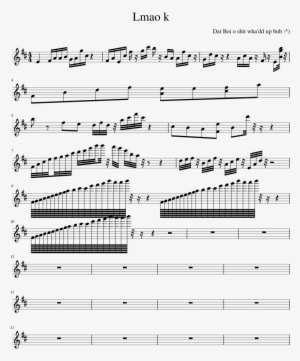 Lmao K Sheet Music Composed By Dat Boi O Shit Wha'dd - Sheet Music