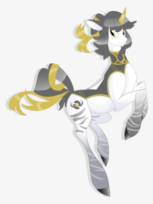 Rannarbananar, Curved Horn, Female, Golden Eyes, Golden - Cartoon