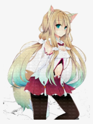 Kitsune Girl - Anime Girl Half Wolf