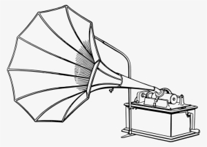 Before Recordings Were Made And Distributed On Vinyl - Phonograph Clip Art